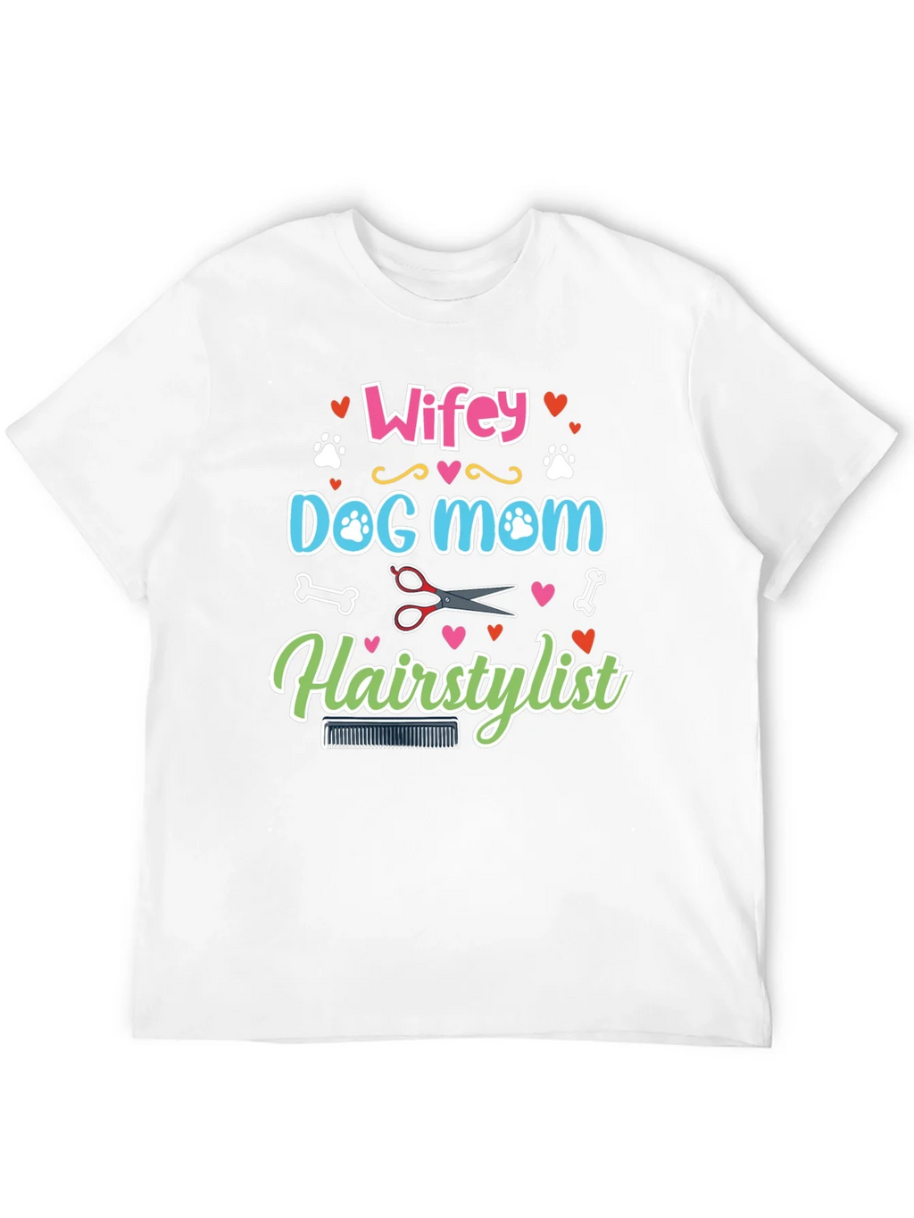 Wifey Dog Mom Hairstylist Graphic Tee product image 11
