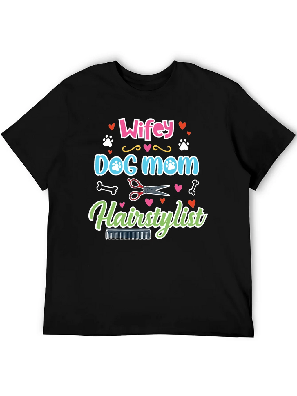 Wifey Dog Mom Hairstylist Graphic Tee product image 5
