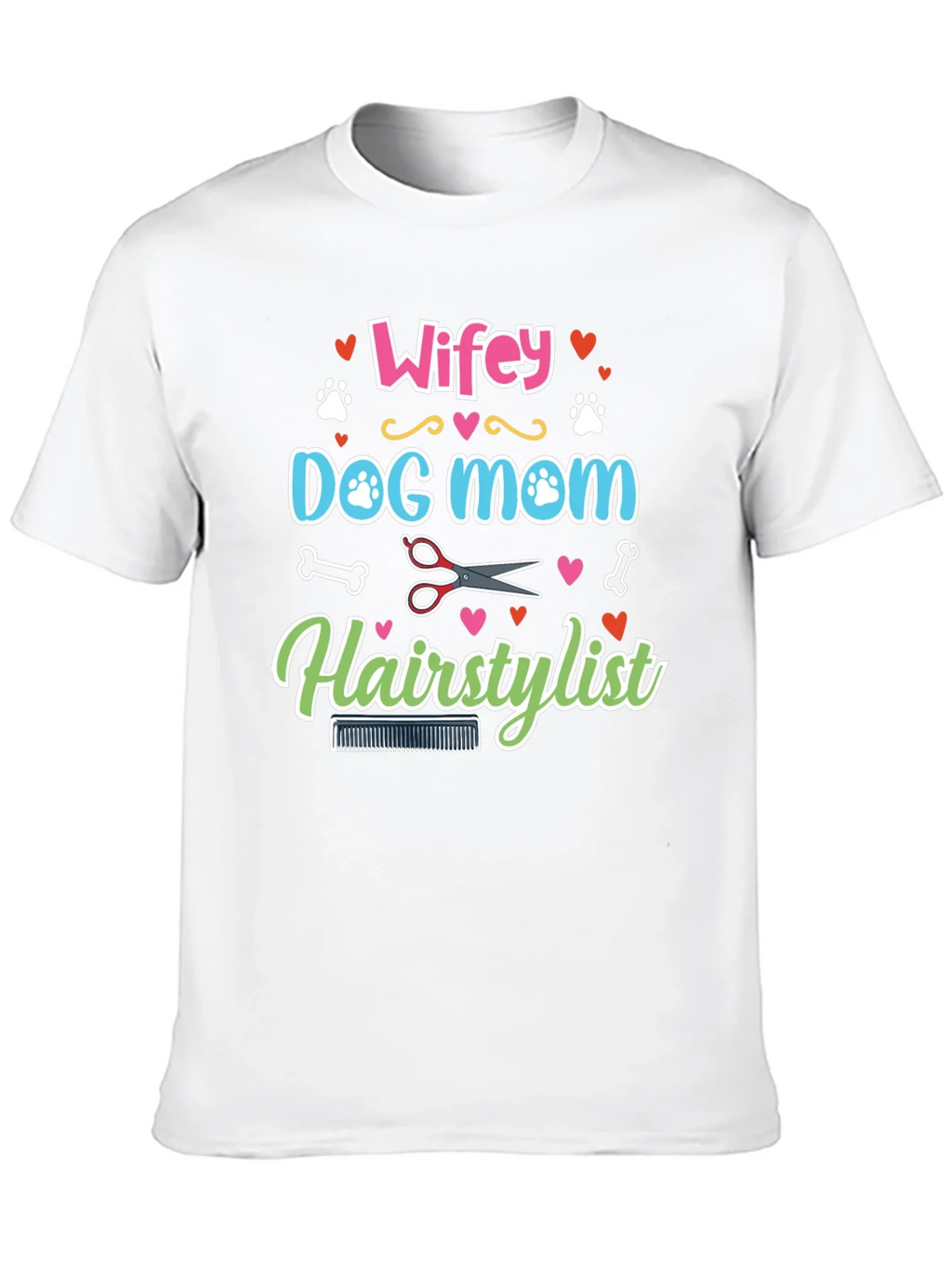 Wifey Dog Mom Hairstylist Graphic Tee product image 9