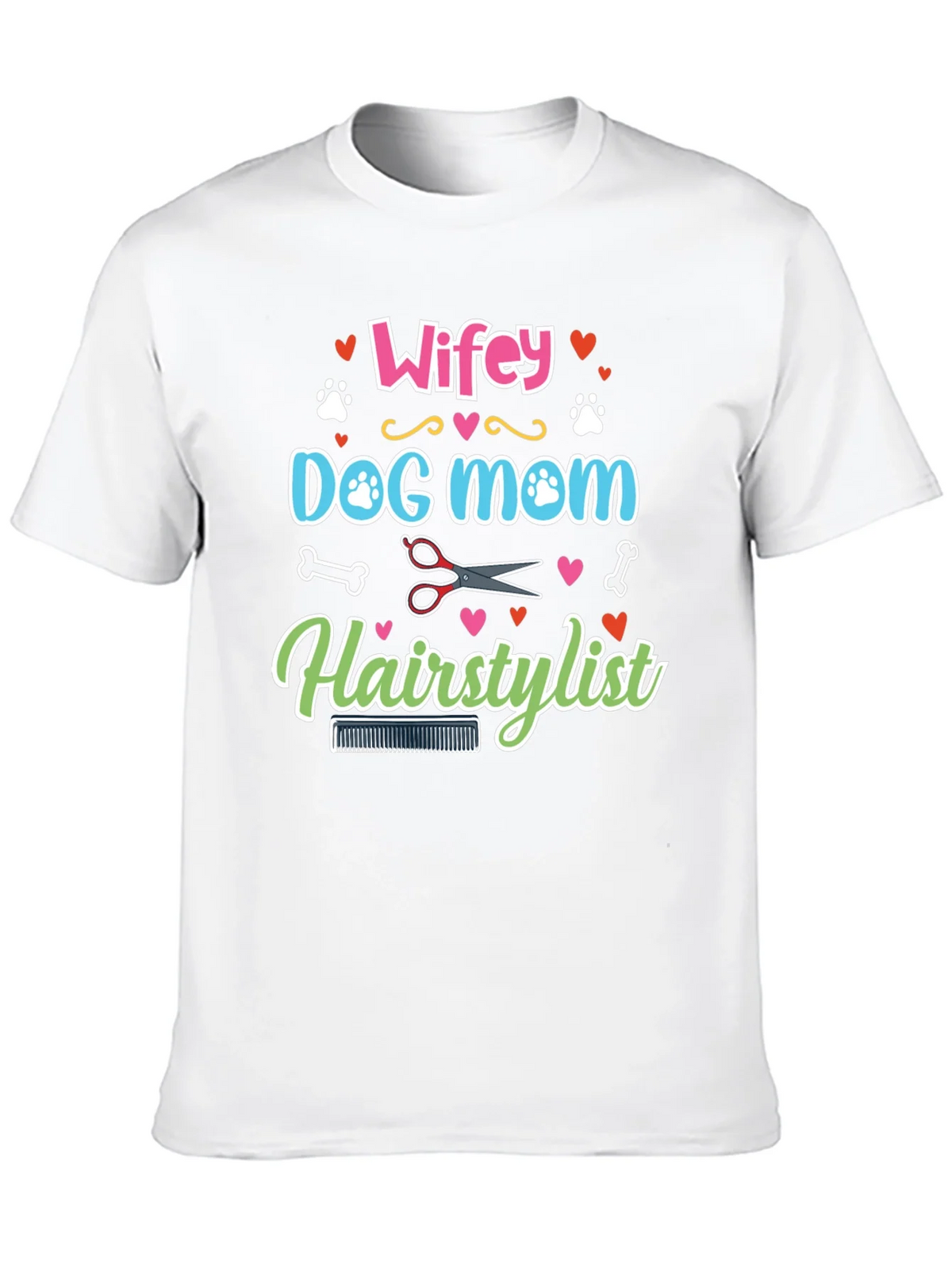 Wifey Dog Mom Hairstylist Graphic Tee product image 9