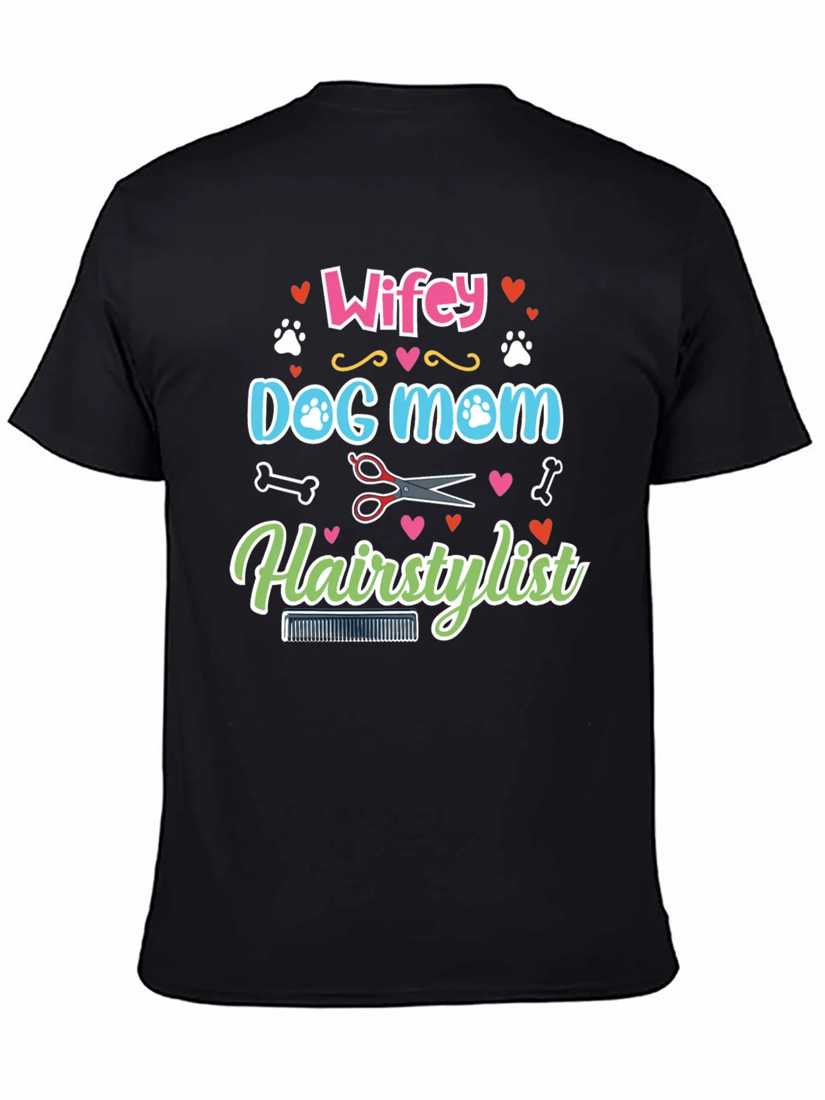Wifey Dog Mom Hairstylist Graphic Tee product image 4