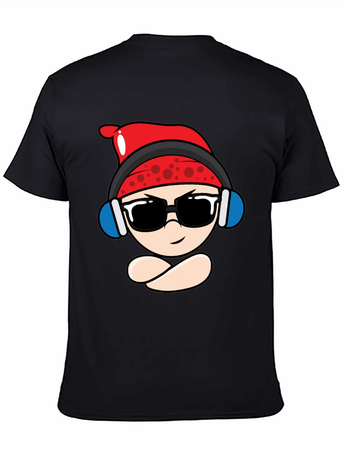 Cool Cartoon Character Black T-Shirt product image 3