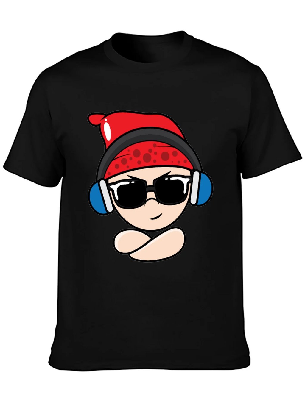 Cool Cartoon Character Black T-Shirt product image 2