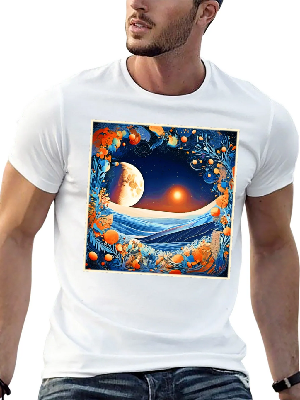 Celestial Moonscape Graphic Tee - Modern Fit product image 12