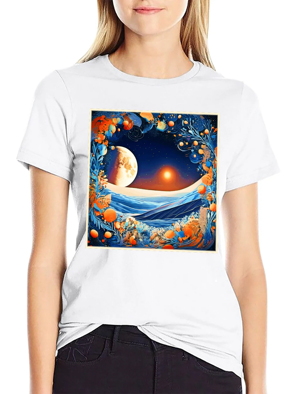 Celestial Moonscape Graphic Tee - Modern Fit product image 8