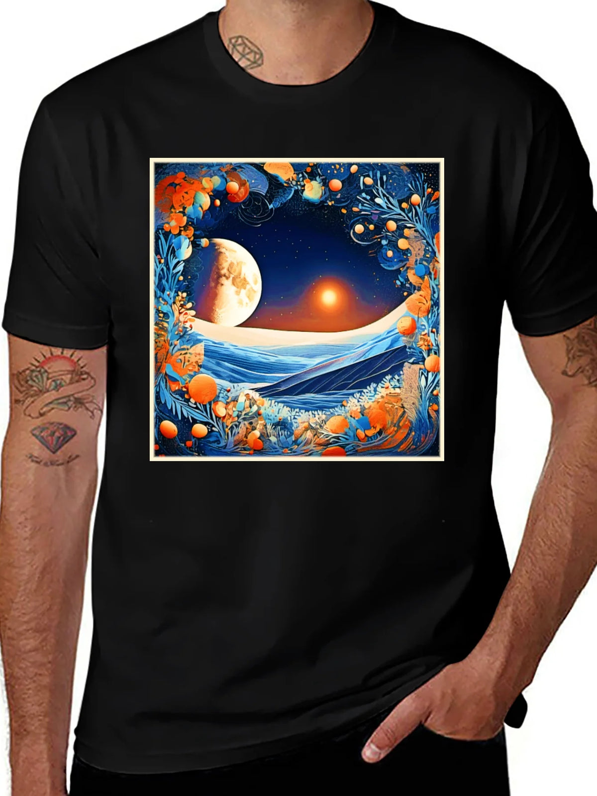 Celestial Moonscape Graphic Tee - Modern Fit product image 1