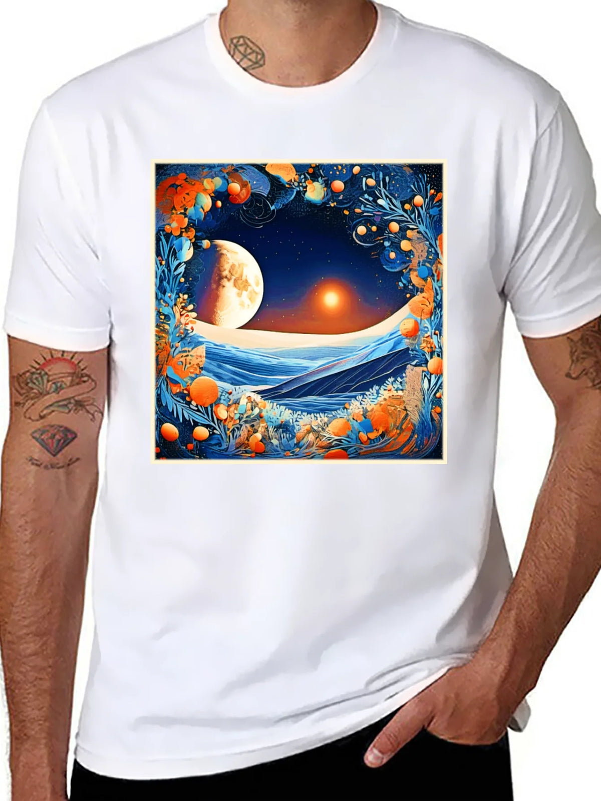 Celestial Moonscape Graphic Tee - Modern Fit product image 7