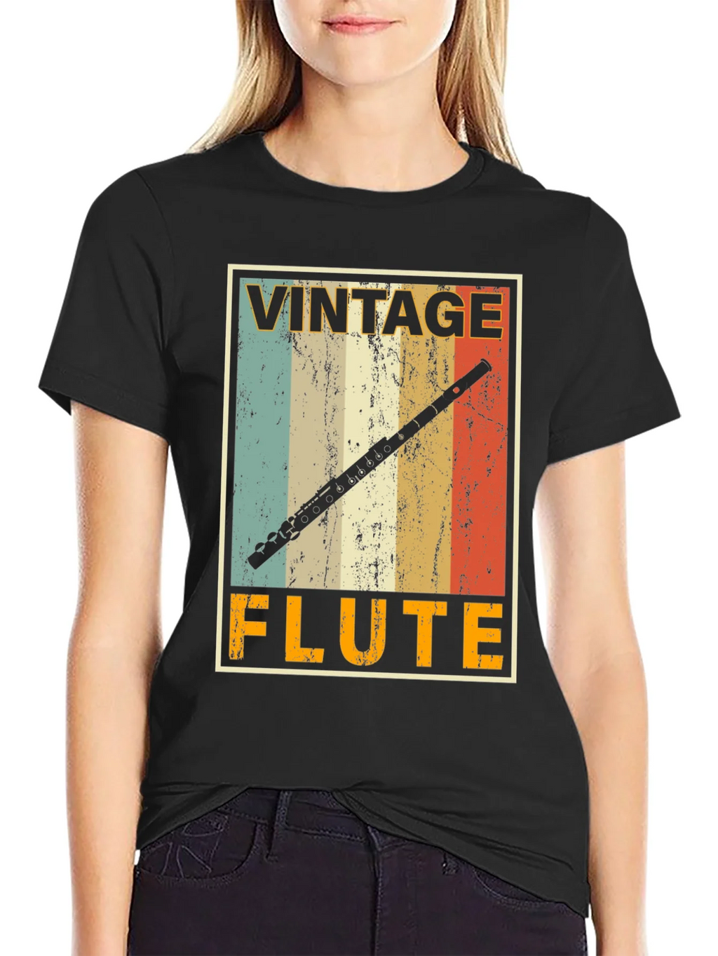Vintage Flute T-Shirt - Musicians Retro Style Tee product image 2