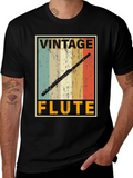 Vintage Flute T-Shirt - Musicians Retro Style Tee product image 1