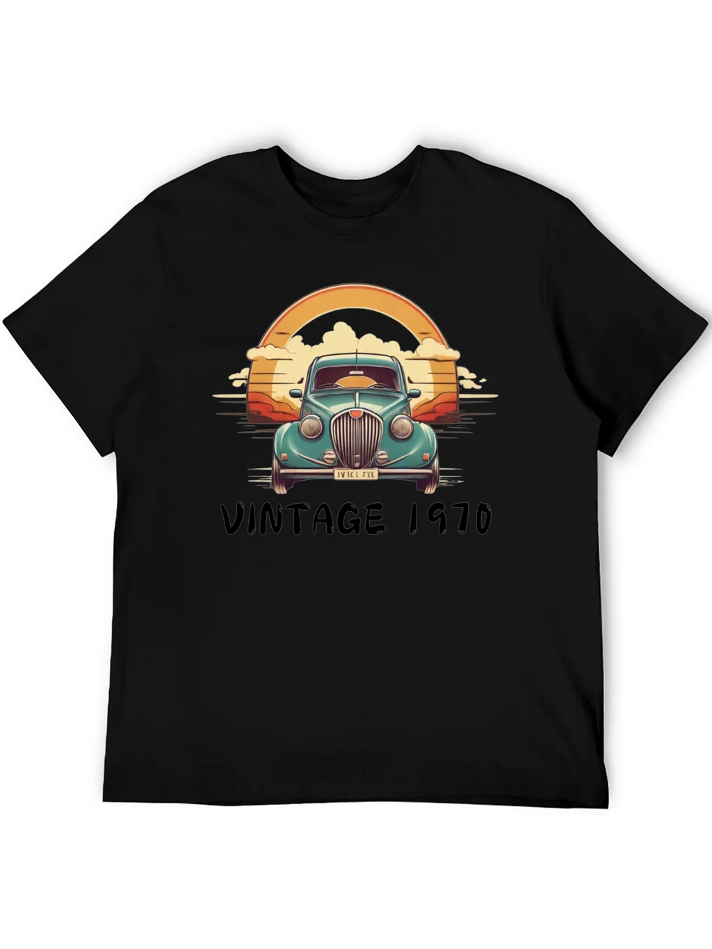 Vintage 1970 Car Graphic T-Shirt product image 5