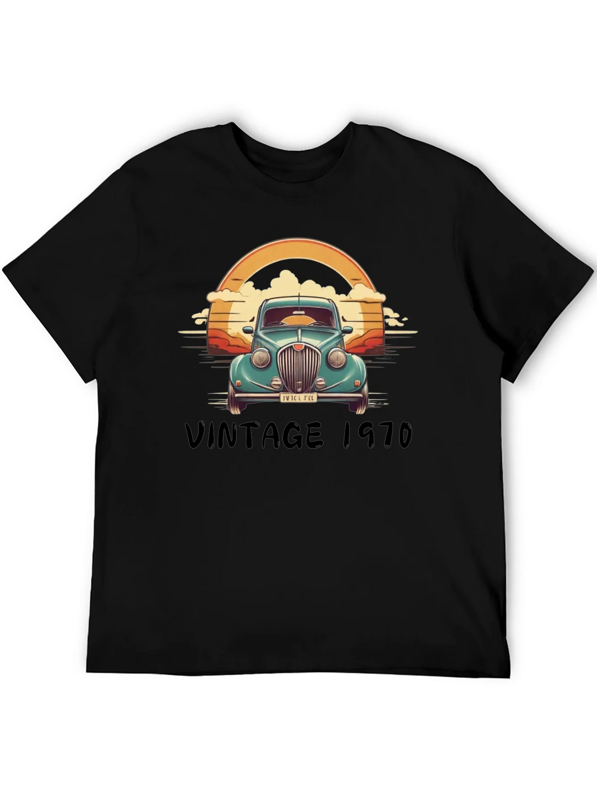 Vintage 1970 Car Graphic T-Shirt product image 5