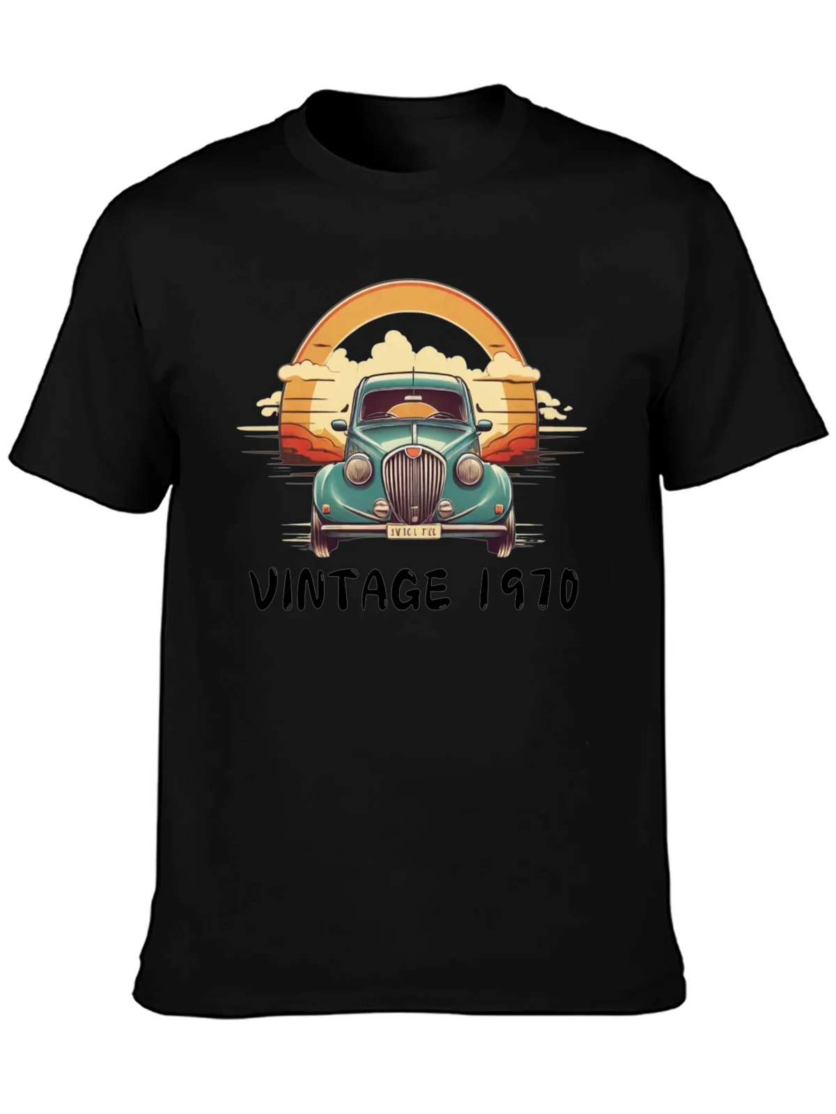 Vintage 1970 Car Graphic T-Shirt product image 3