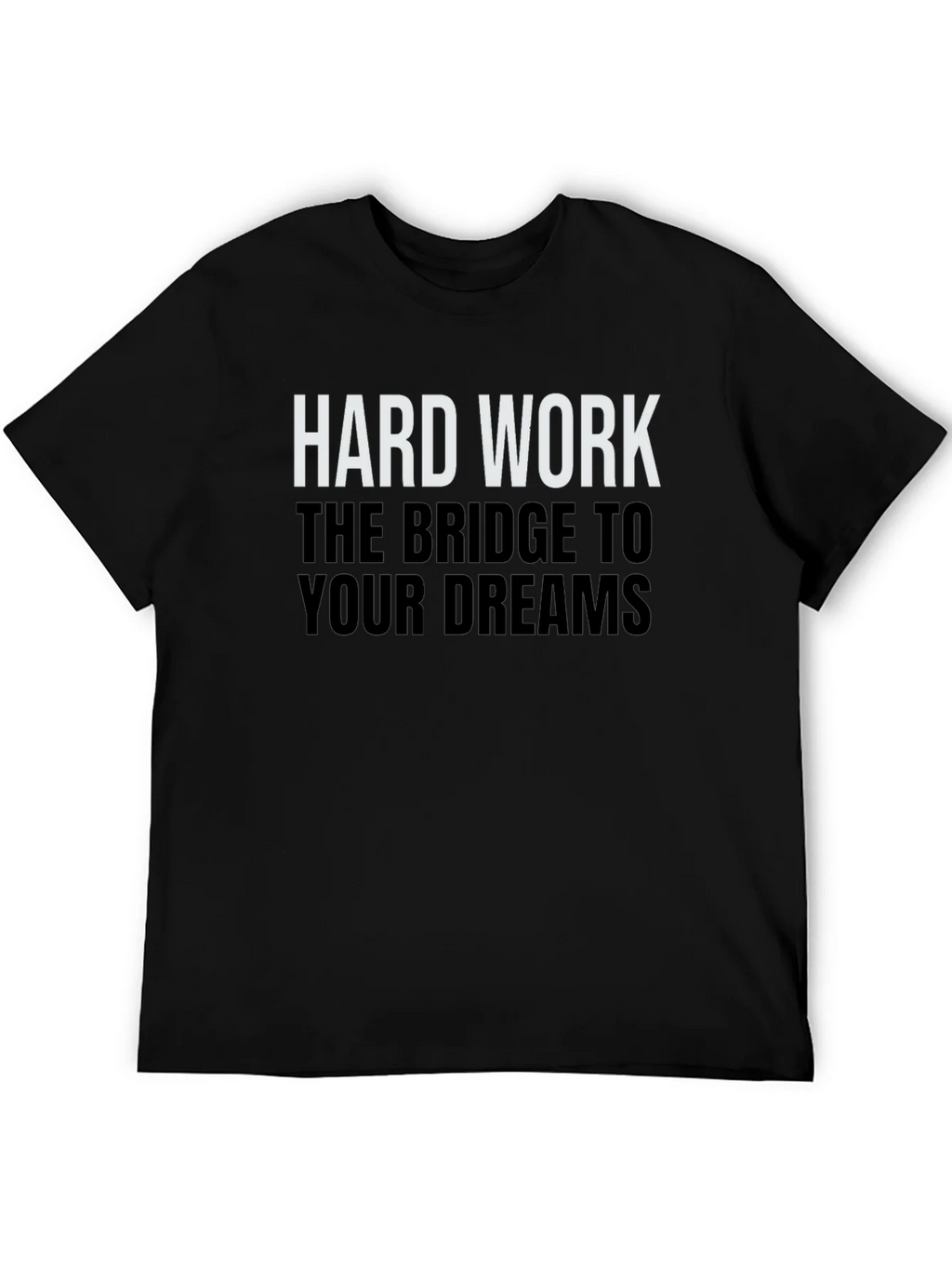 Hard Work Dreams Graphic Tee - Black Cotton T-Shirt product image 5