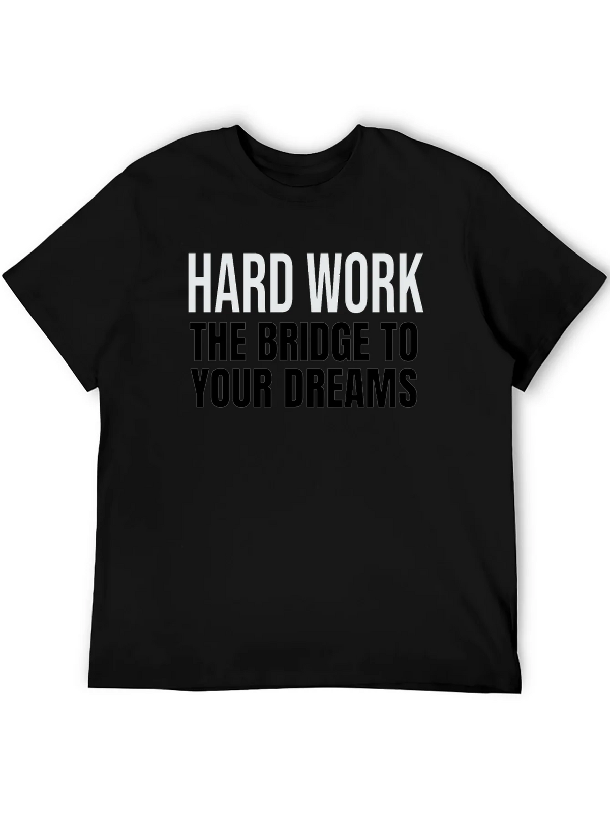 Hard Work Dreams Graphic Tee - Black Cotton T-Shirt product image 5