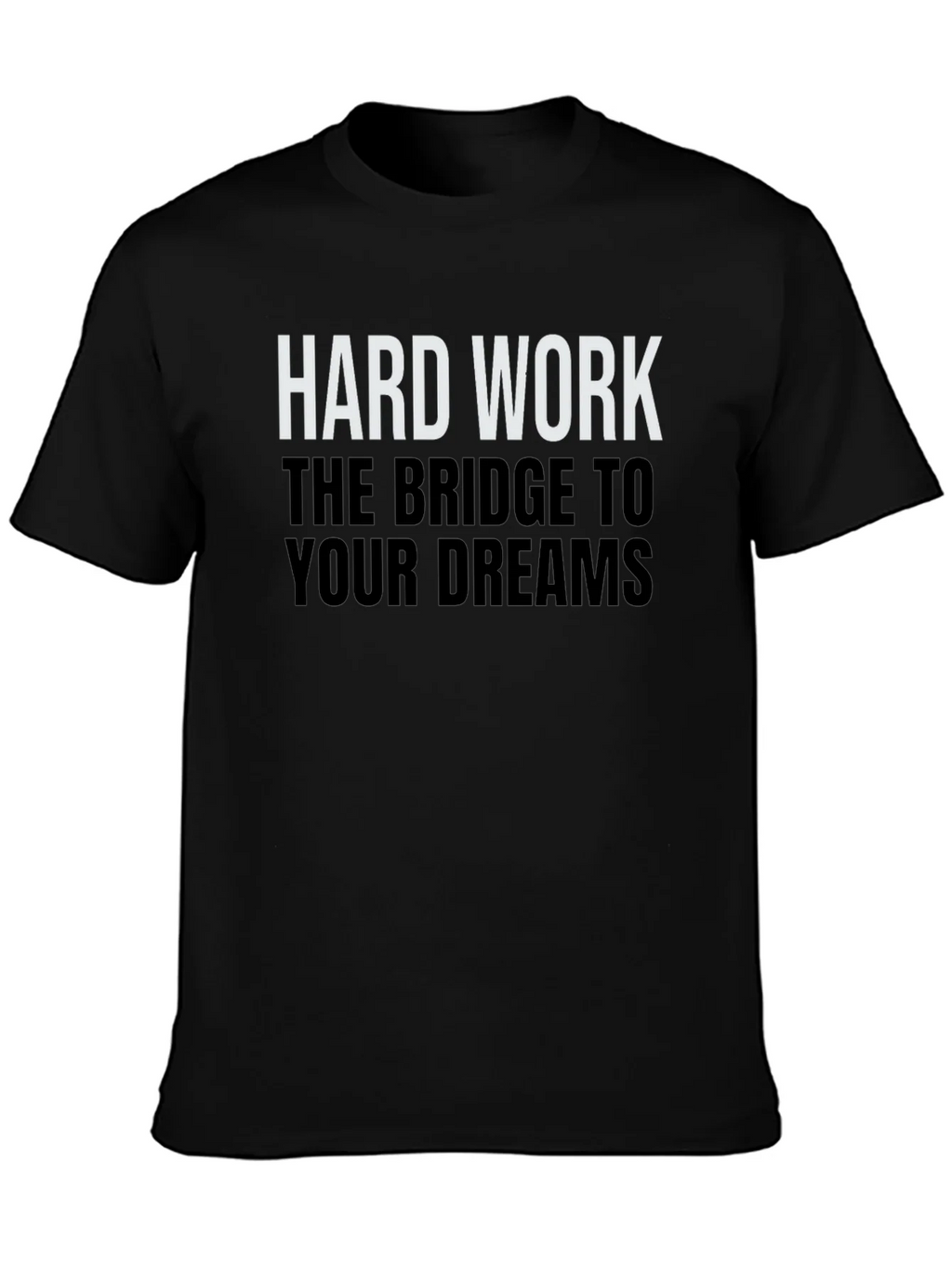 Hard Work Dreams Graphic Tee - Black Cotton T-Shirt product image 3