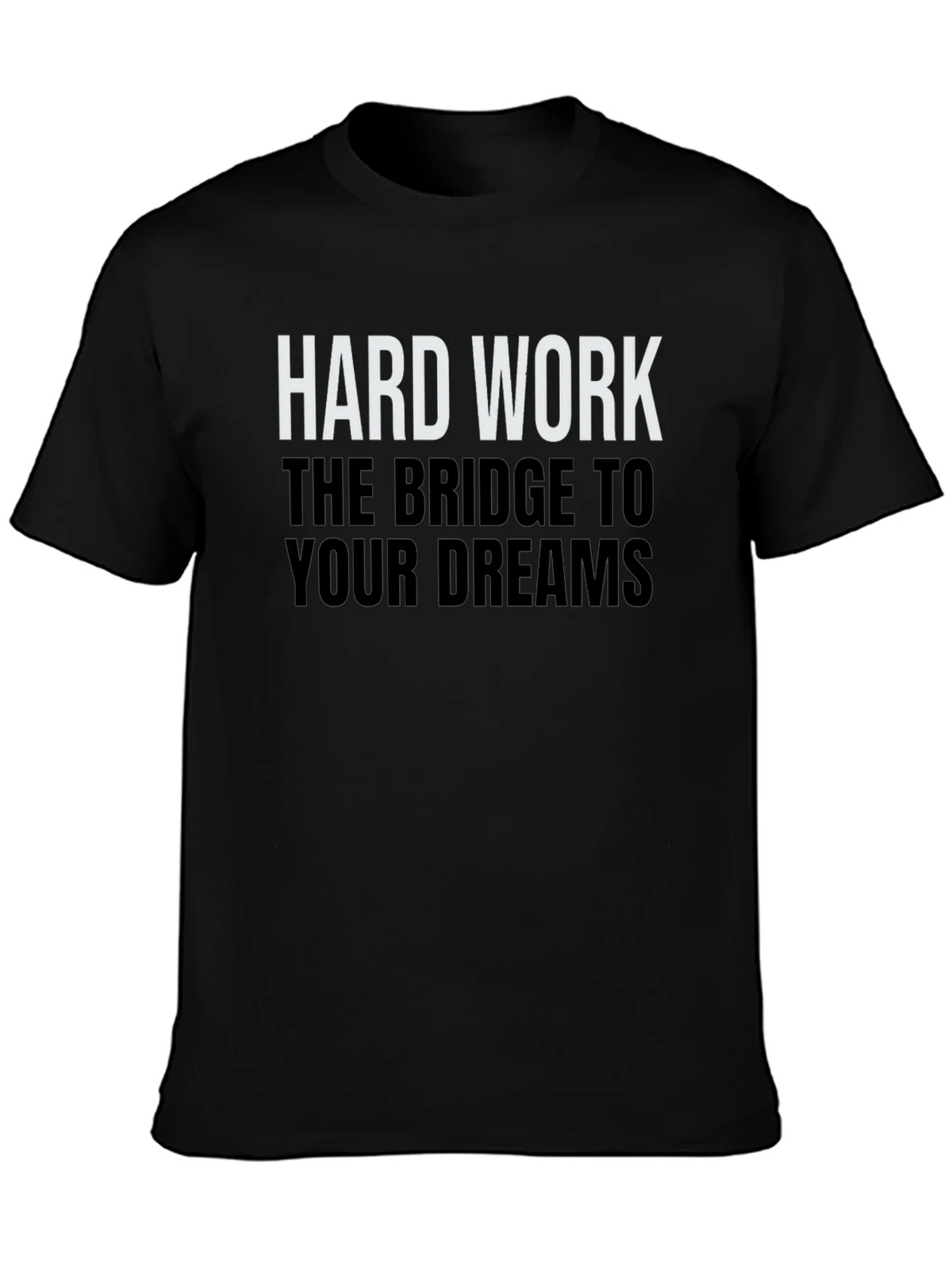 Hard Work Dreams Graphic Tee - Black Cotton T-Shirt product image 3