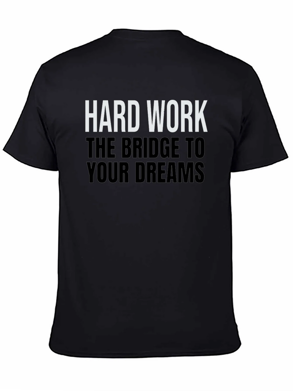 Hard Work Dreams Graphic Tee - Black Cotton T-Shirt product image 4