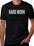 Hard Work Dreams Graphic Tee - Black Cotton T-Shirt product image 1