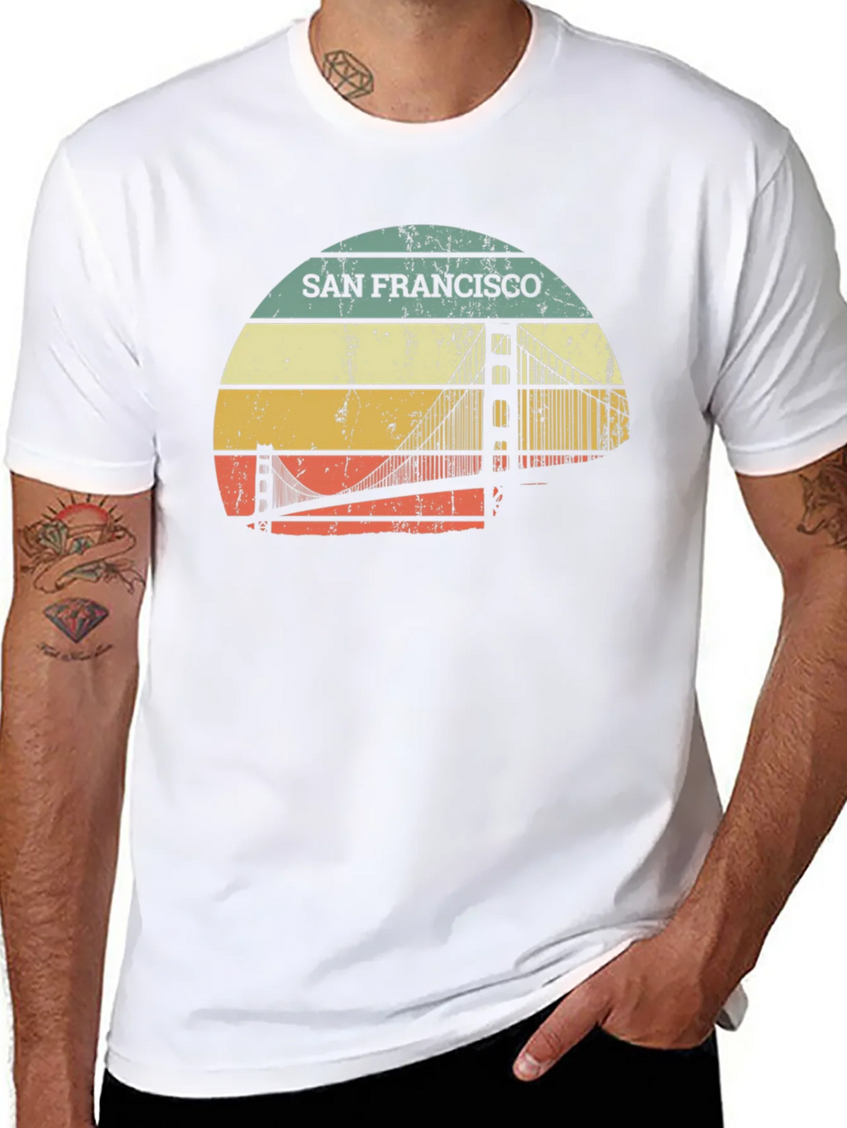 Retro San Francisco Bridge T-Shirt product image 7