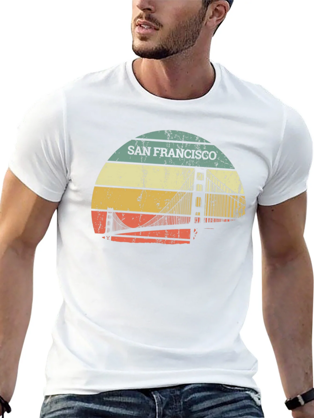 Retro San Francisco Bridge T-Shirt product image 12