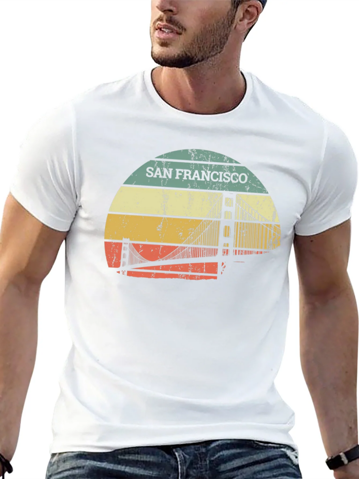 Retro San Francisco Bridge T-Shirt product image 12