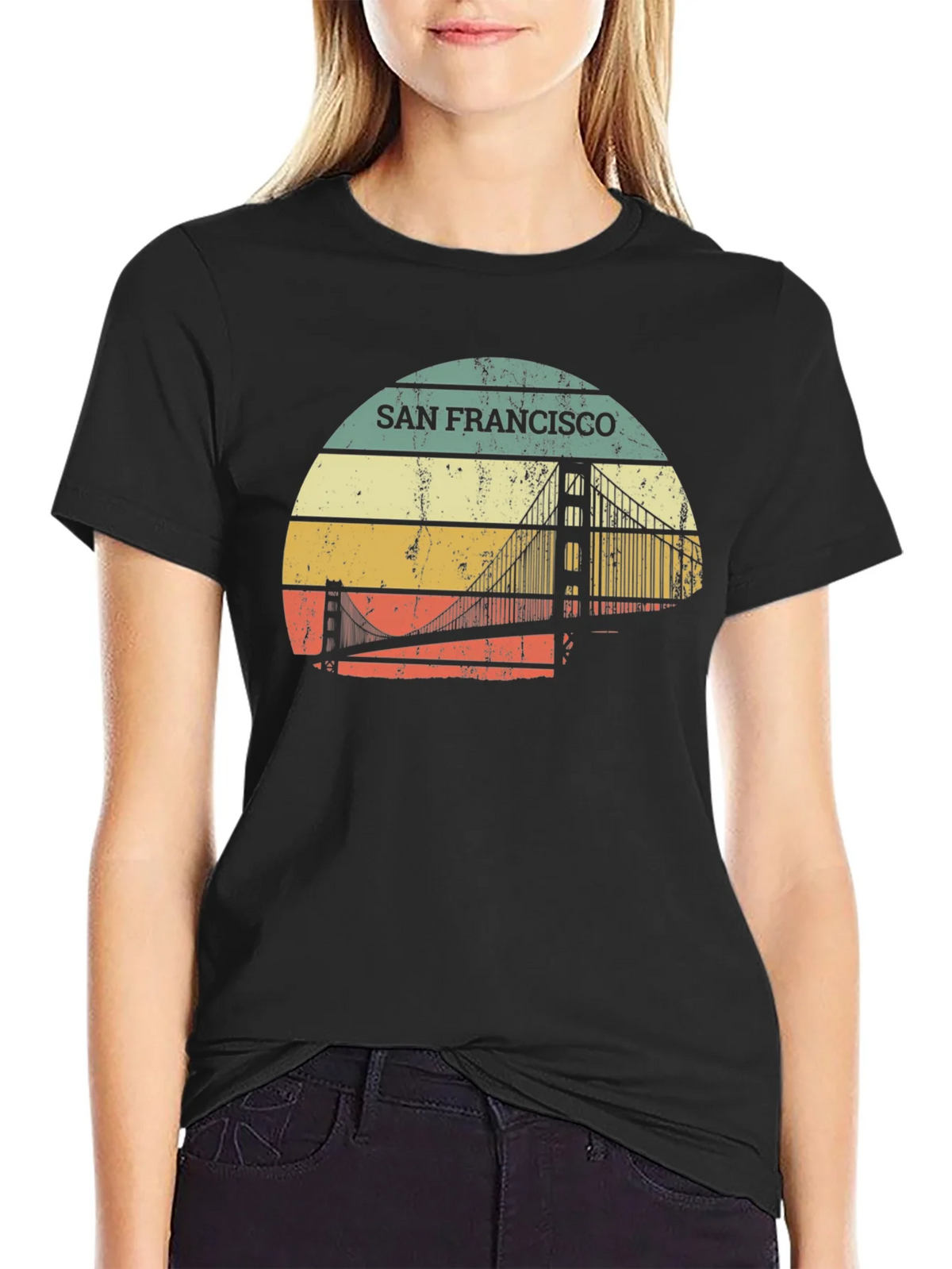 Retro San Francisco Bridge T-Shirt product image 2