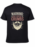 Warning May Contain Crumbs Beard T-Shirt product image 1