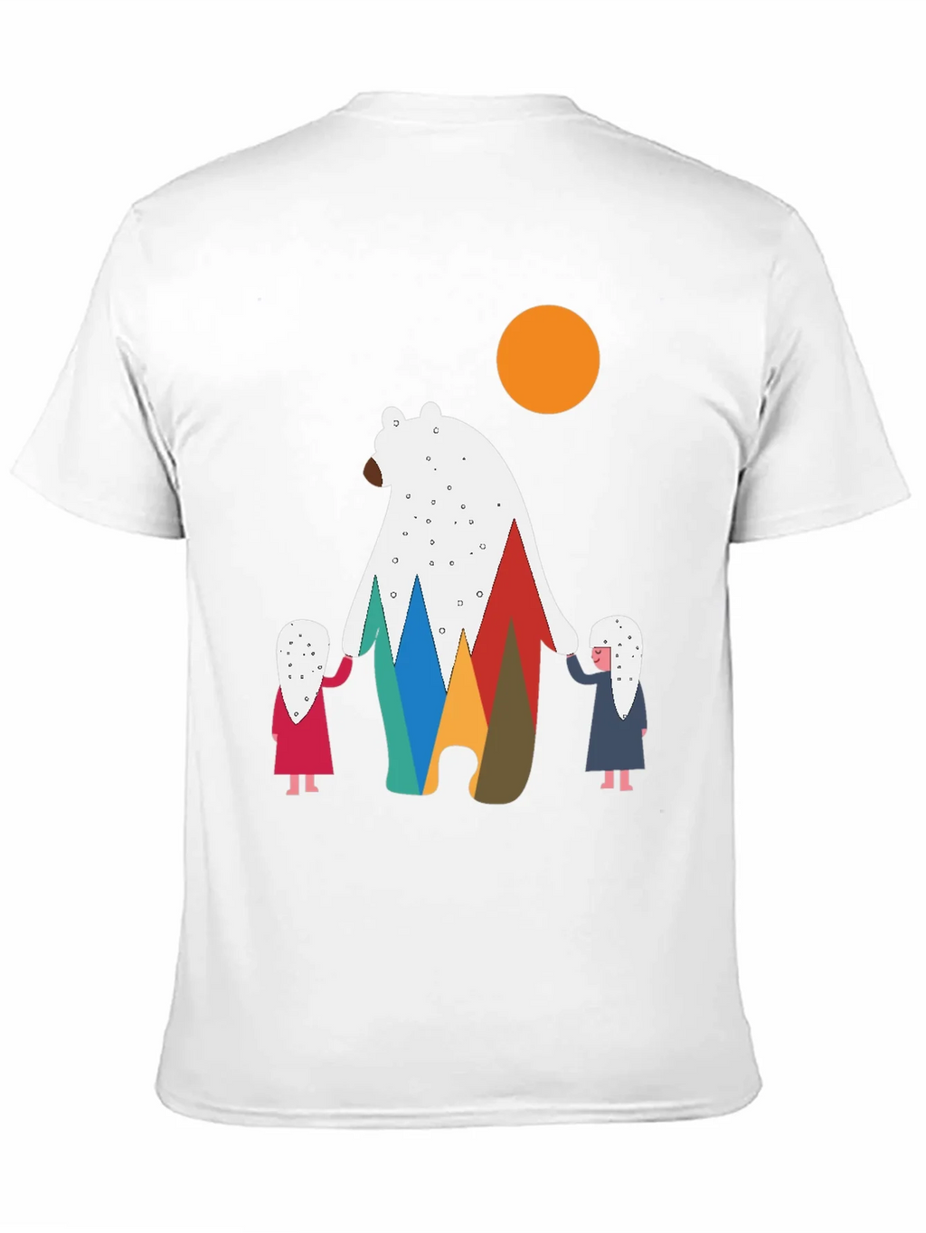 Bear and Children Graphic Tee - Modern Crew Neck T-Shirt product image 10