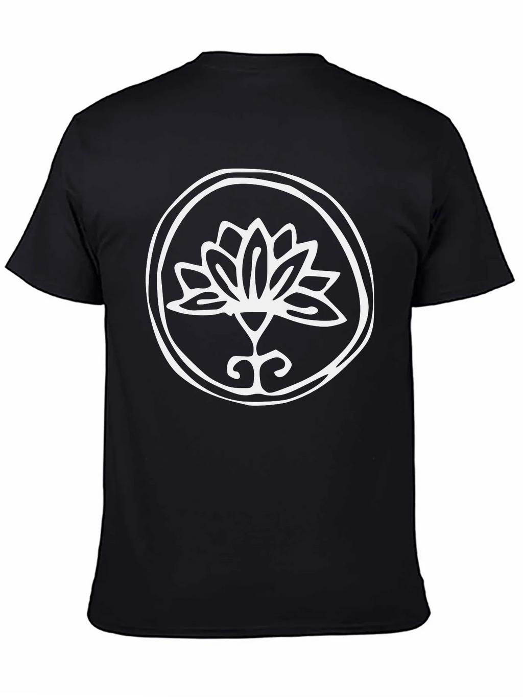 Lotus Flower Graphic Tee - Stylish Black T-Shirt product image 4