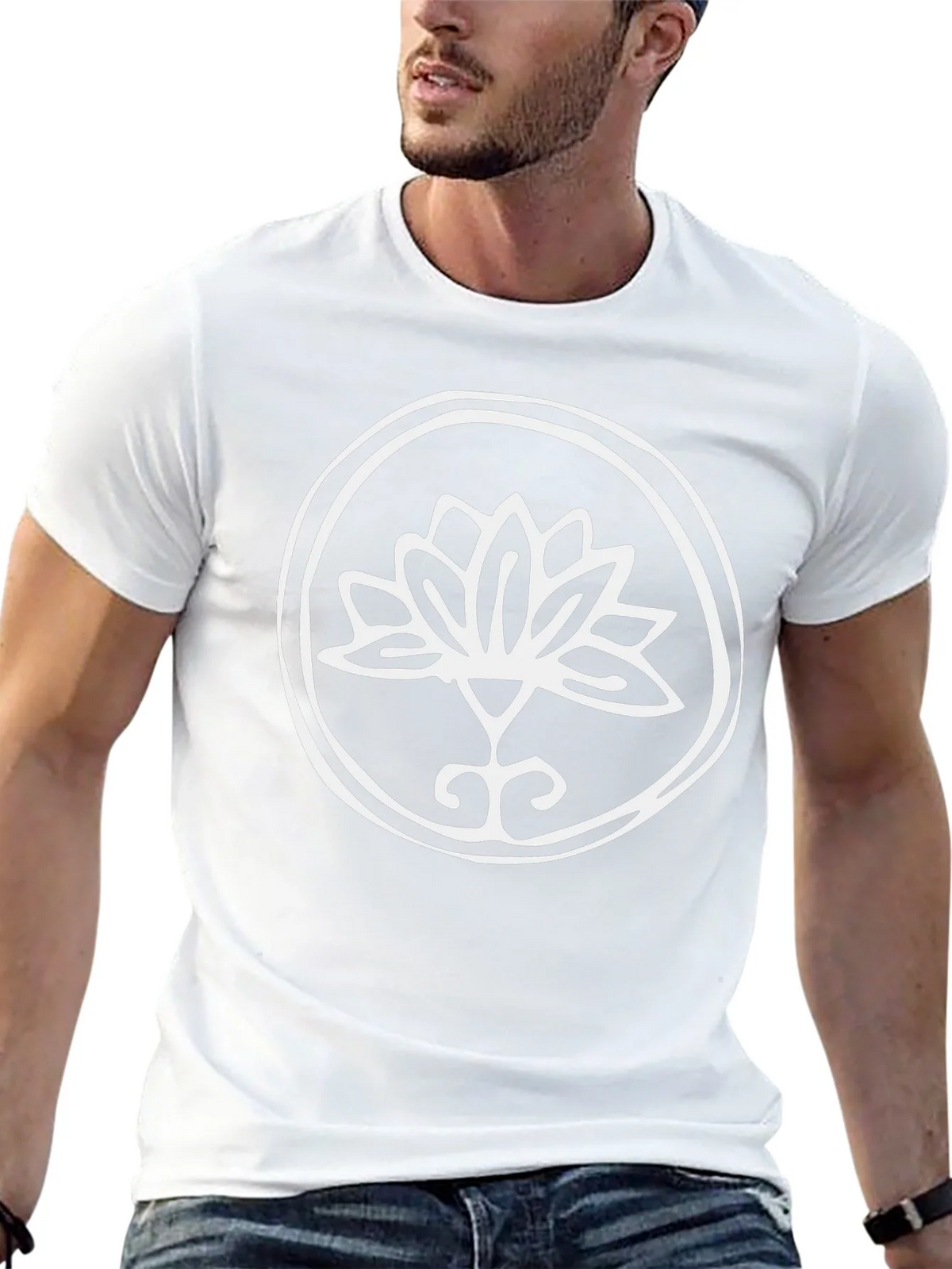 Lotus Flower Graphic Tee - Stylish Black T-Shirt product image 12