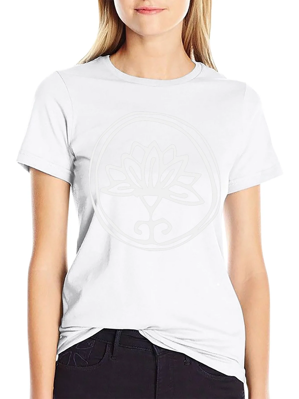 Lotus Flower Graphic Tee - Stylish Black T-Shirt product image 8