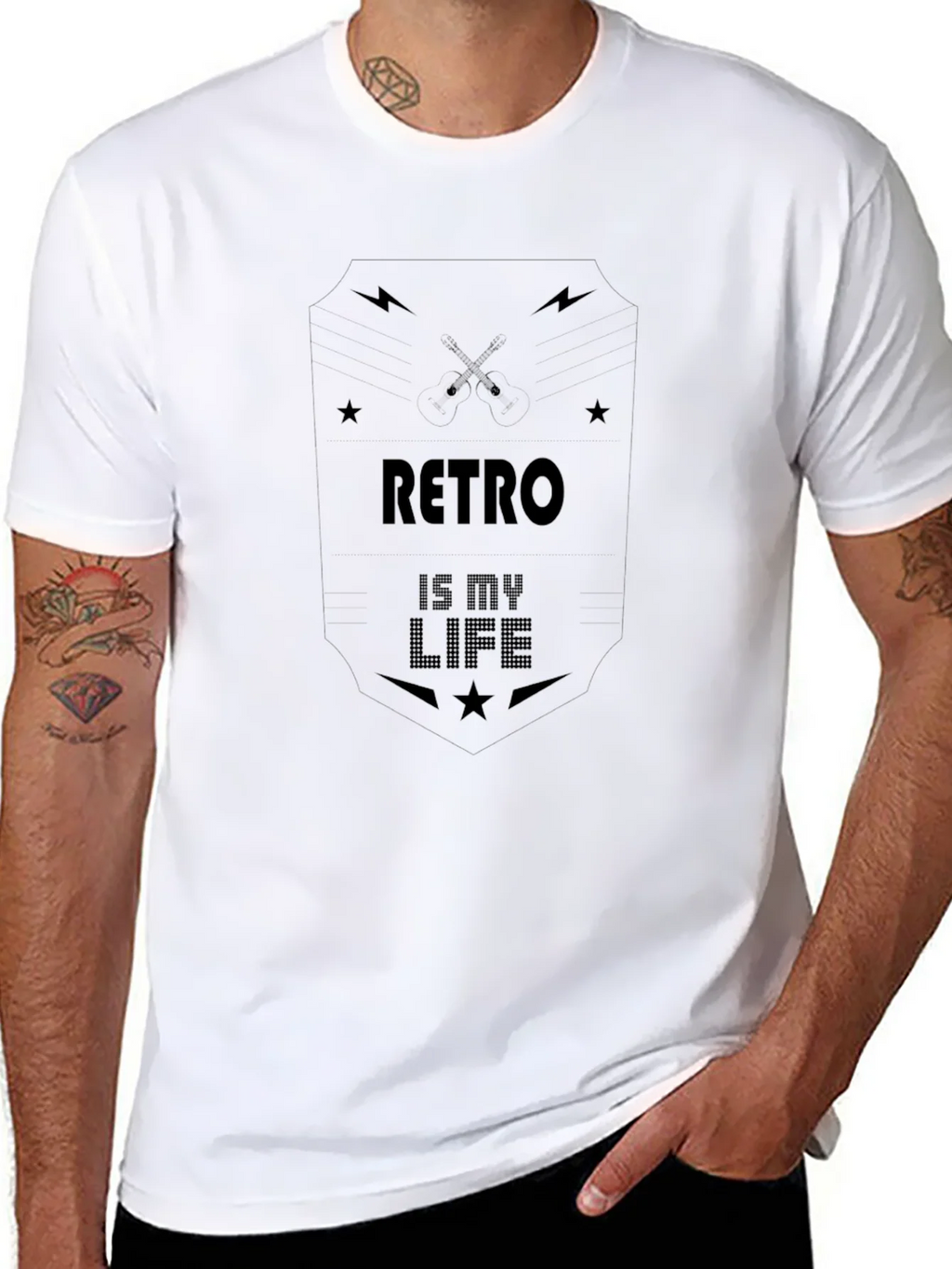 Retro Is My Life Graphic T-Shirt - Black product image 7