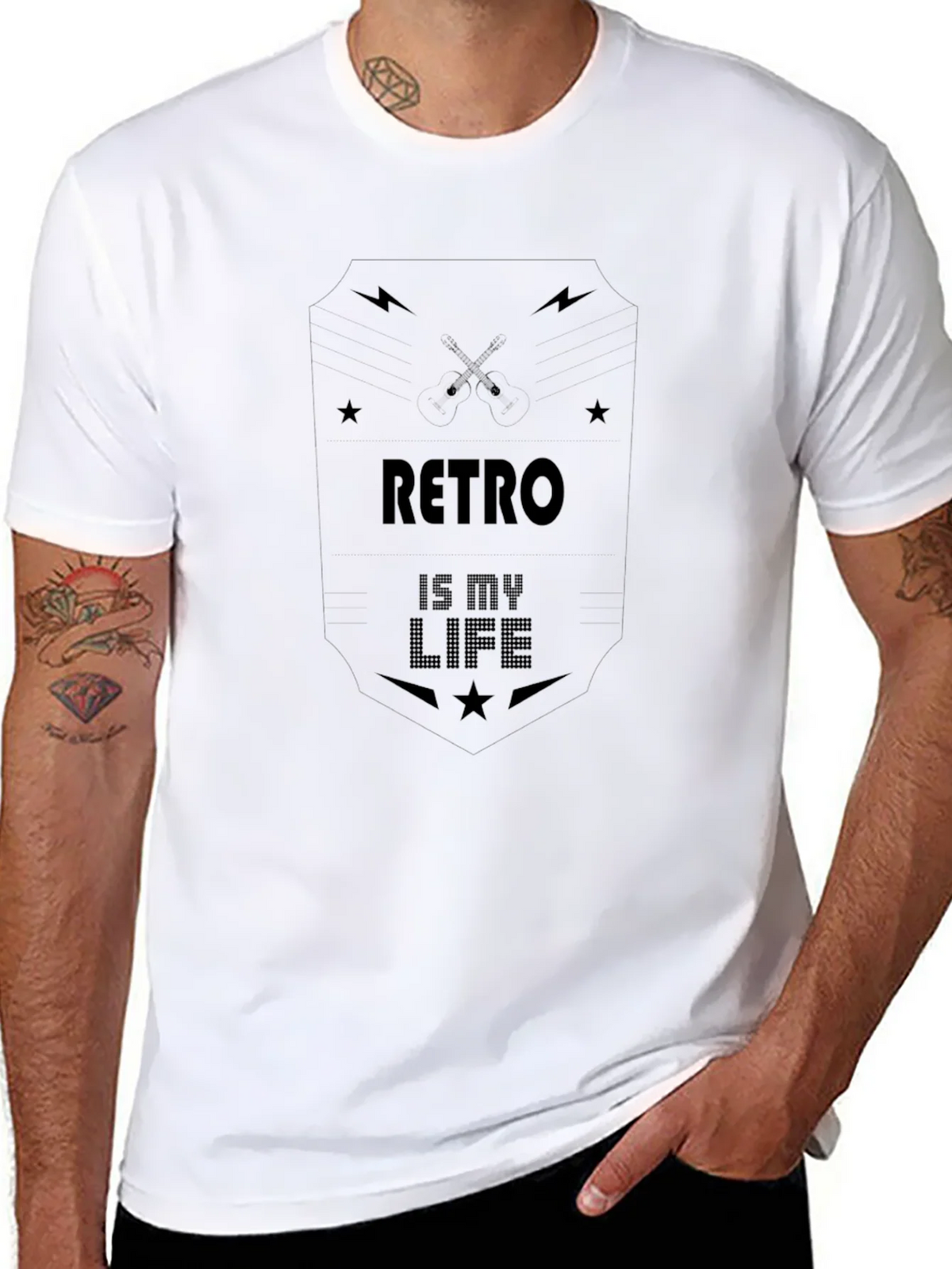Retro Is My Life Graphic T-Shirt - Black product image 7