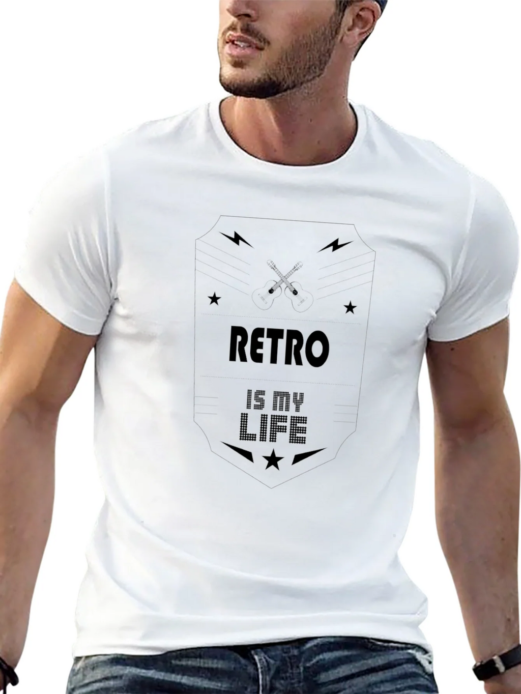 Retro Is My Life Graphic T-Shirt - Black product image 12