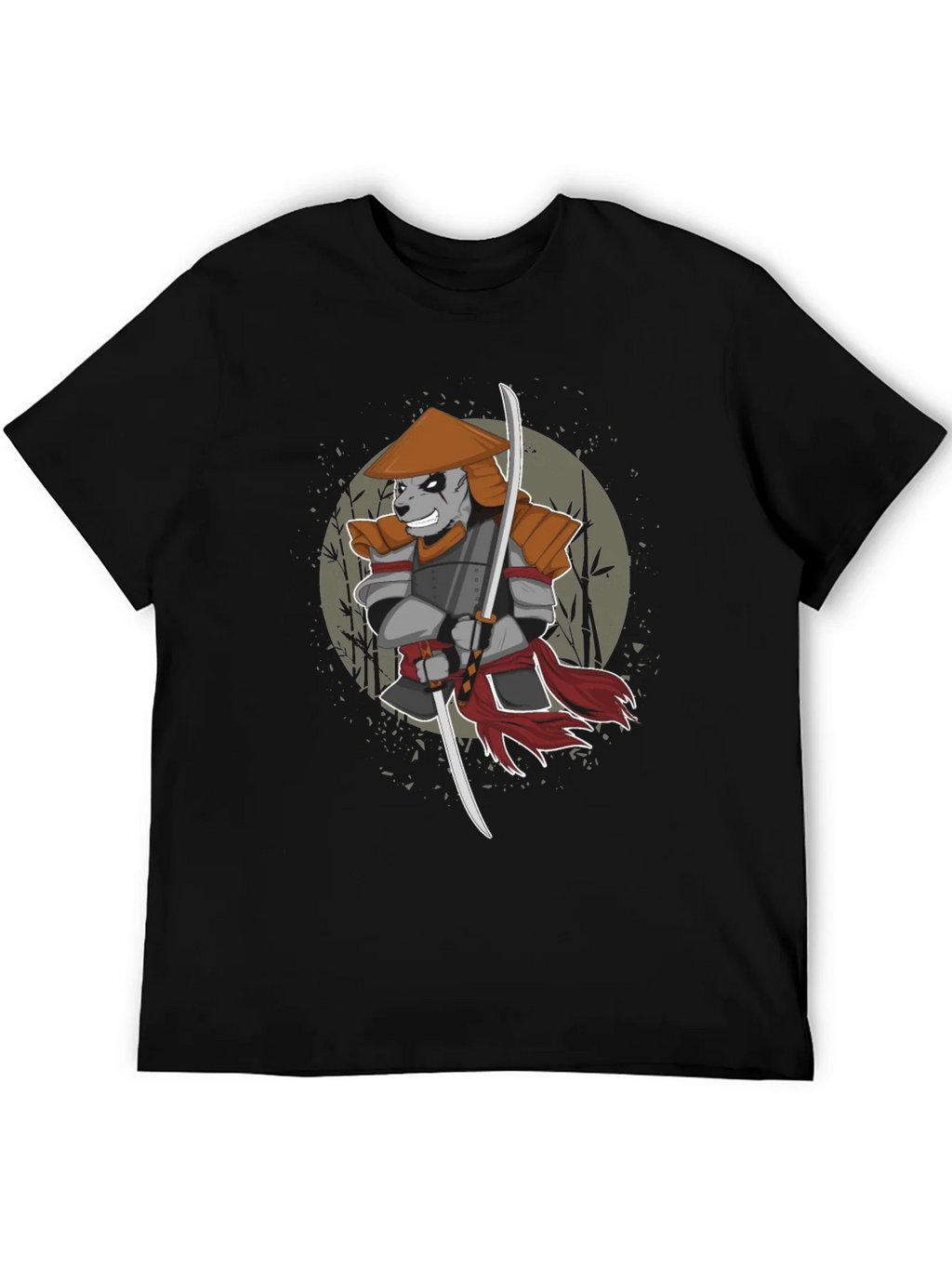 Samurai Panda Graphic T-Shirt product image 5
