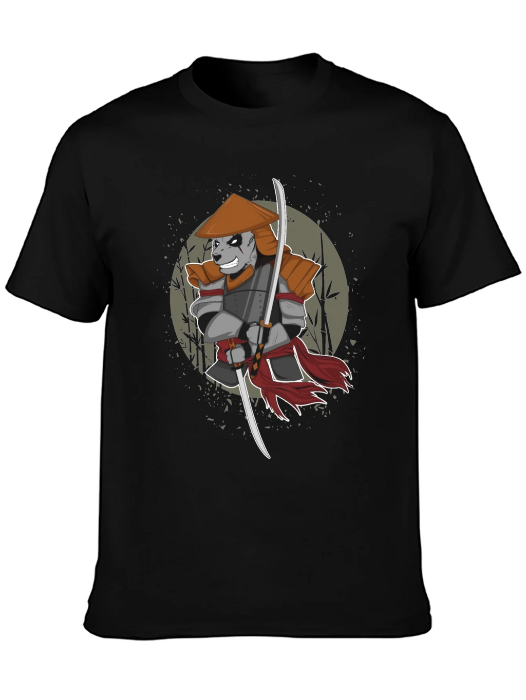 Samurai Panda Graphic T-Shirt product image 3