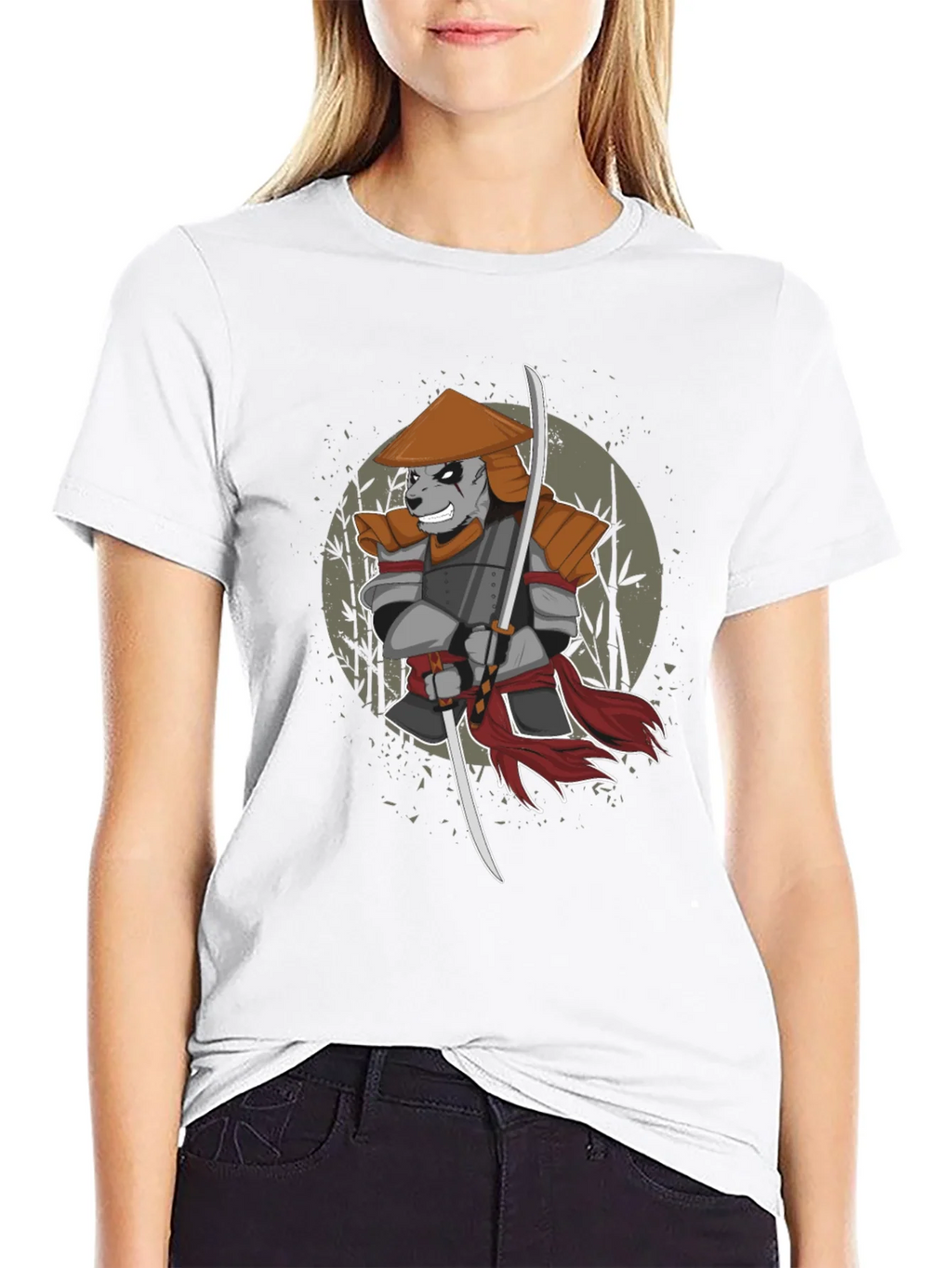 Samurai Panda Graphic T-Shirt product image 8