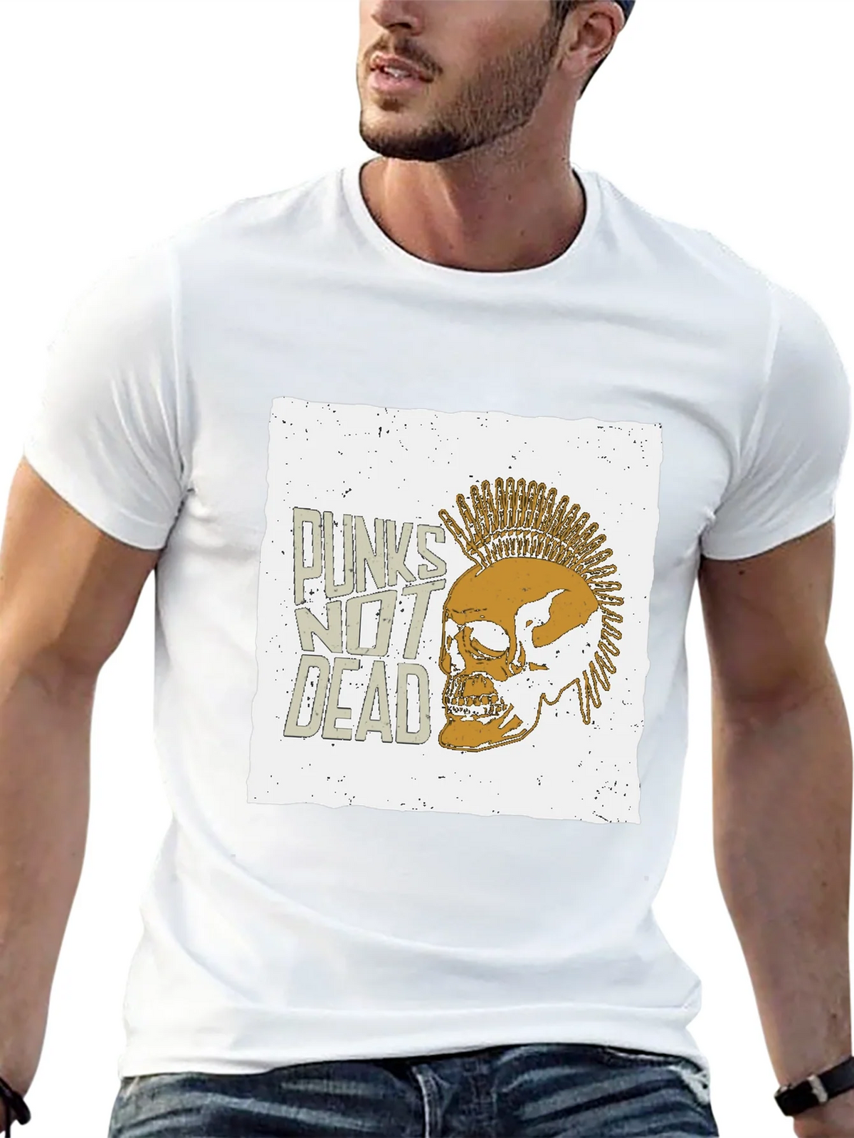 Punk Skull Graphic Tee - Punks Not Dead T-Shirt product image 9