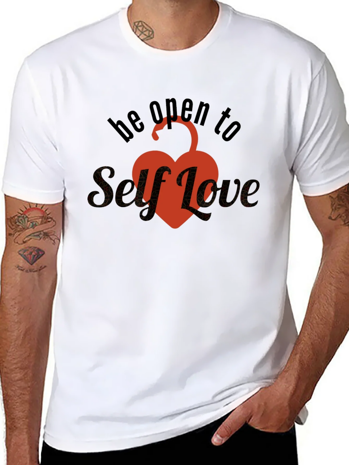 Self-Love Unlock Your Heart T-Shirt - Black product image 7