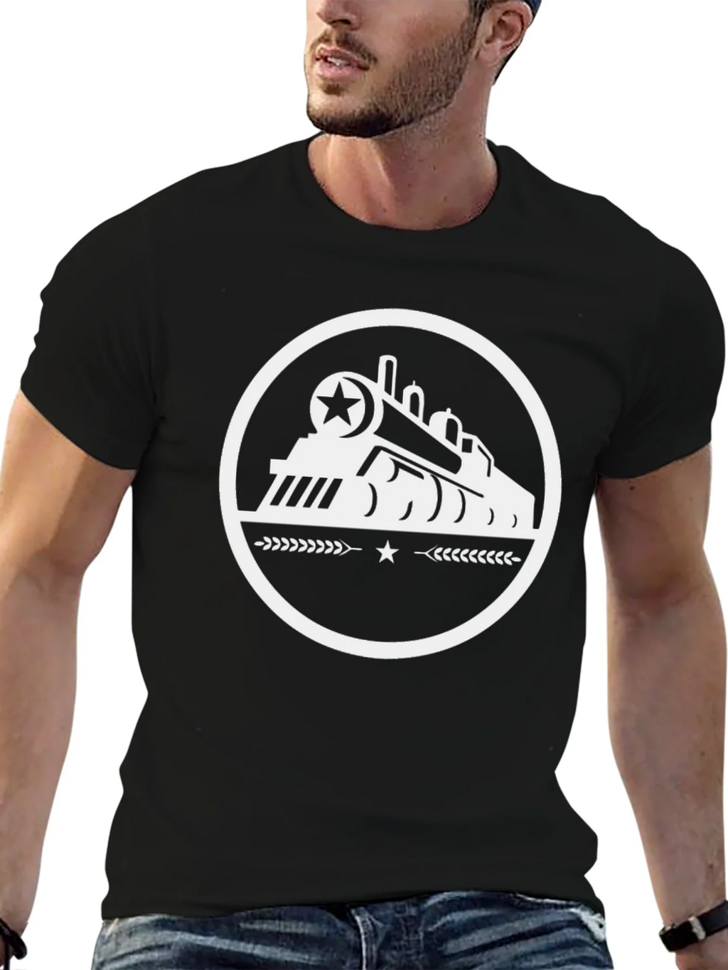 Vintage Train Graphic Tee - Black product image 6