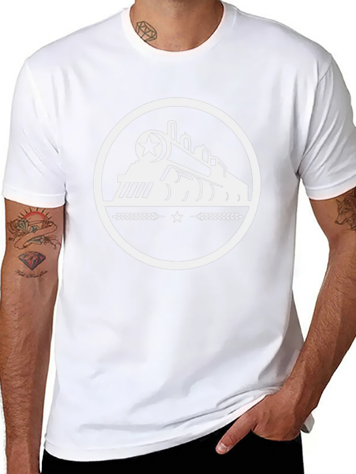 Vintage Train Graphic Tee - Black product image 7