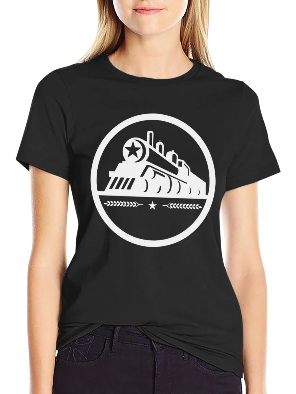Vintage Train Graphic Tee - Black product image 2