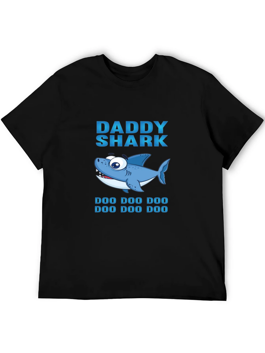 Daddy Shark Graphic Print Black T-Shirt product image 5