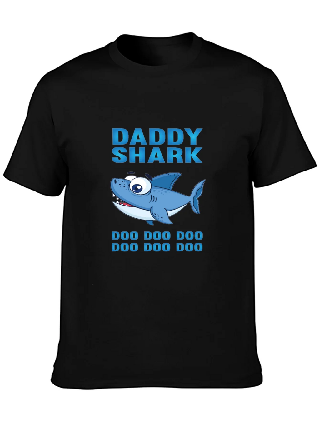 Daddy Shark Graphic Print Black T-Shirt product image 3