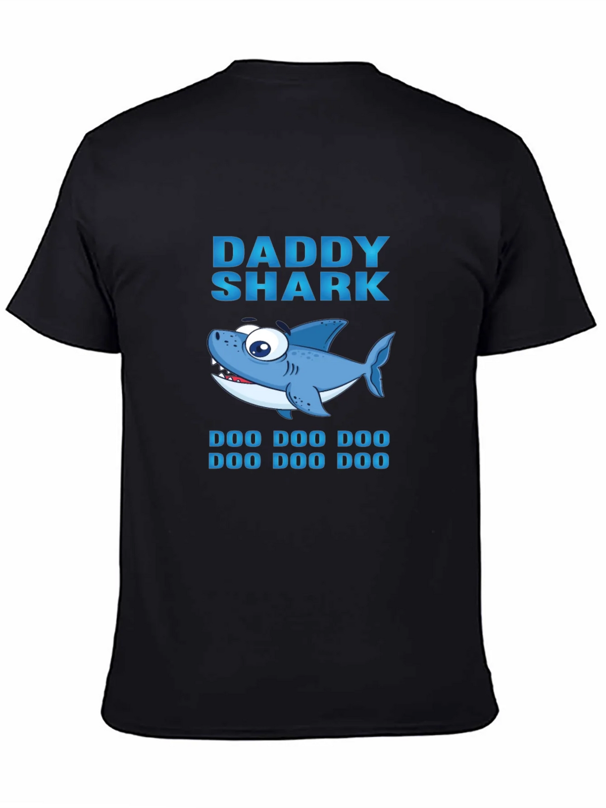 Daddy Shark Graphic Print Black T-Shirt product image 4