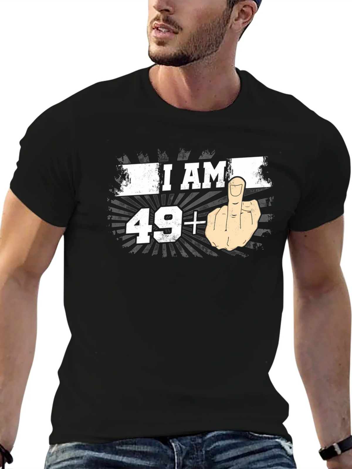 I AM 49+ Middle Finger T-Shirt product image 6
