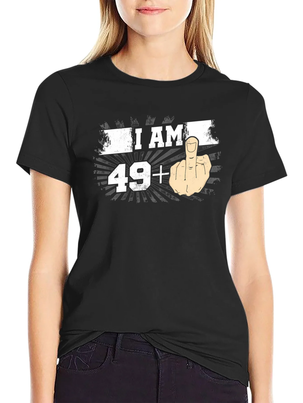 I AM 49+ Middle Finger T-Shirt product image 2