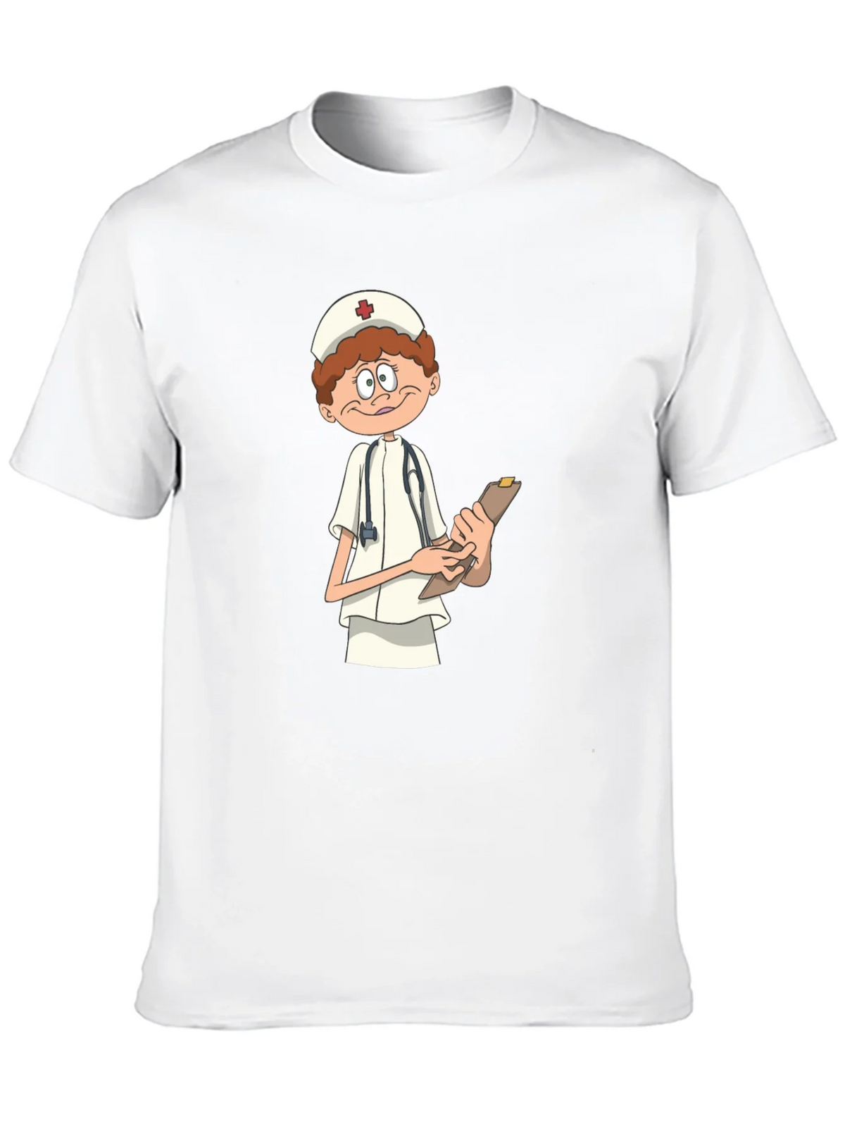 Cartoon Nurse T-Shirt - Black Graphic Tee product image 8