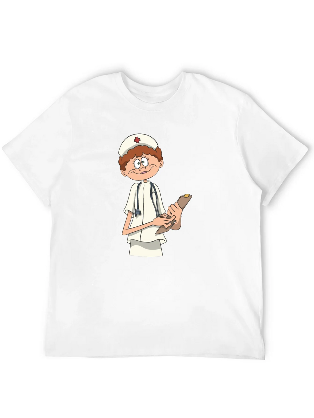 Cartoon Nurse T-Shirt - Black Graphic Tee product image 10