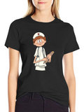 Cartoon Nurse T-Shirt - Black Graphic Tee product image 1